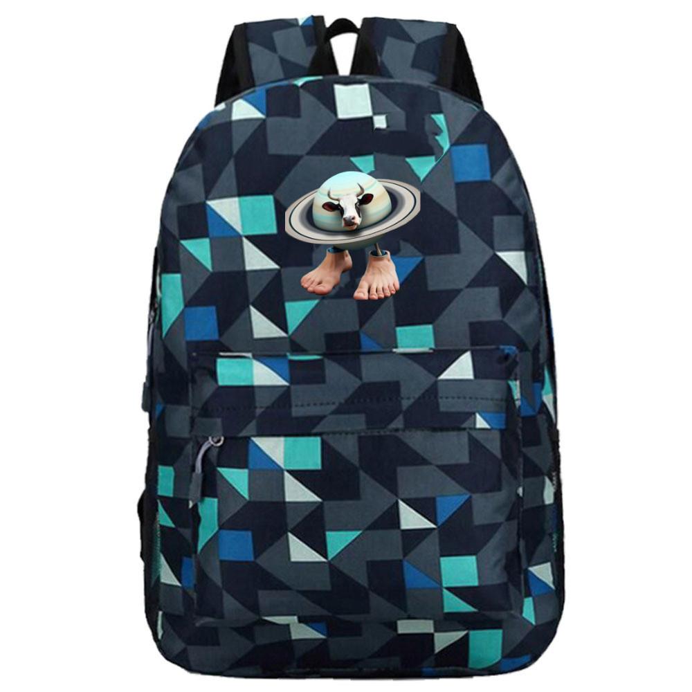 Cartoon Tungtungtungsahur Character Canvas Backpack For School Travel Outdoor