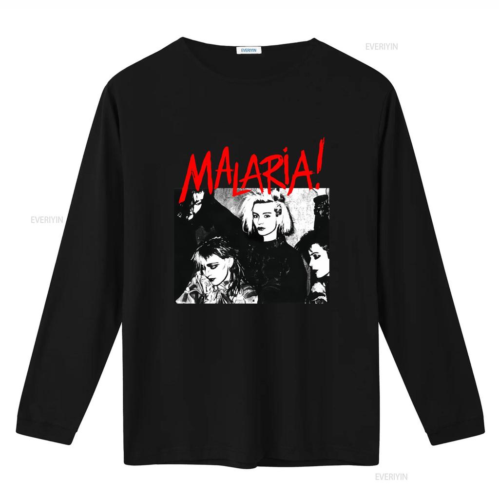 Malaria Retro Punk Band T Shirt for Men and Women Vintage Style High Quality Print Unique Design Vintage Washed Stretched