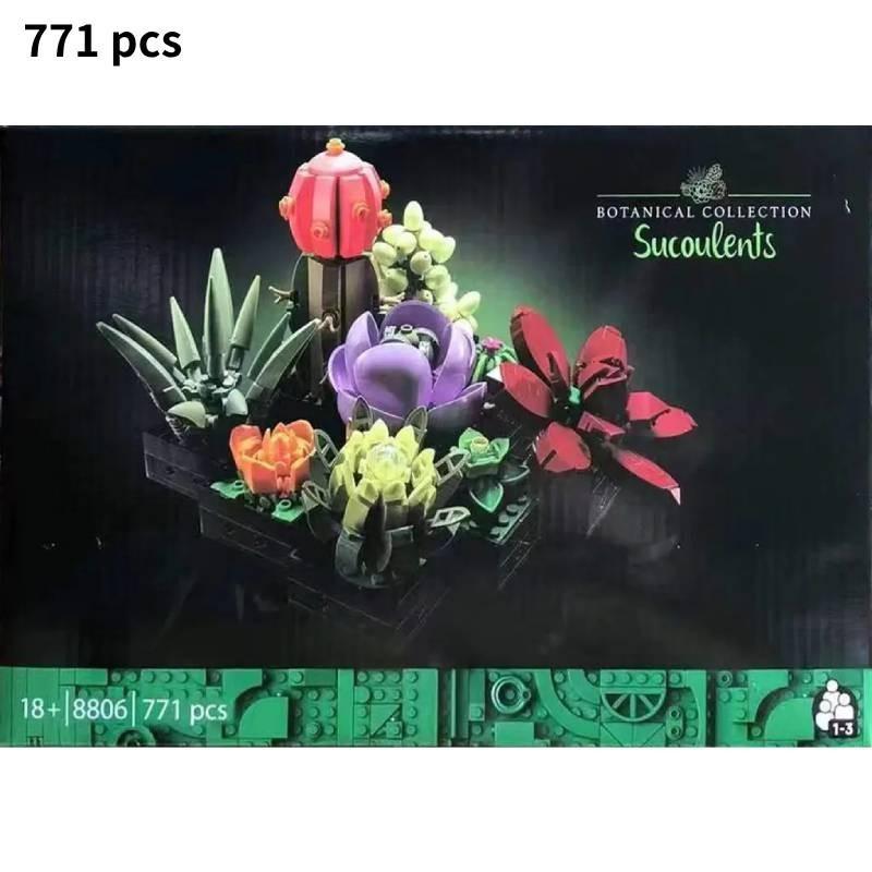 Building Flower Bouquet Block 10313 10314 Abs Plastic Diy Assembly Colorful Toy