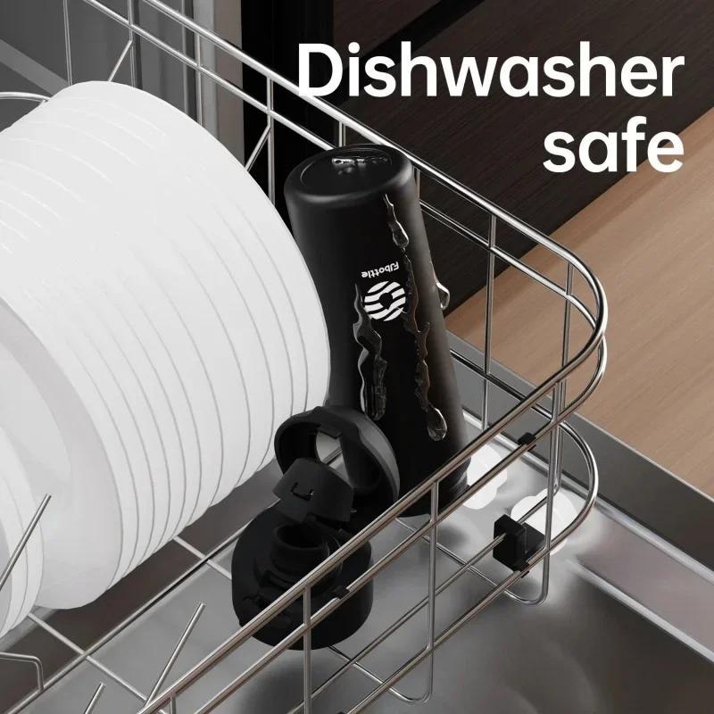 710/950ml Thermos Bottle Stainless Steel Sports Water Bottle with Magnetic Phone Holder Insulation Cup Sports Fitness Drinkware