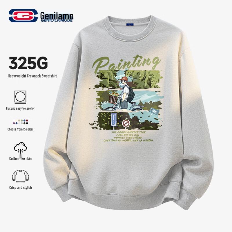 GENIOLAMODE Men s Casual Pullover Sweatshirt 2XL