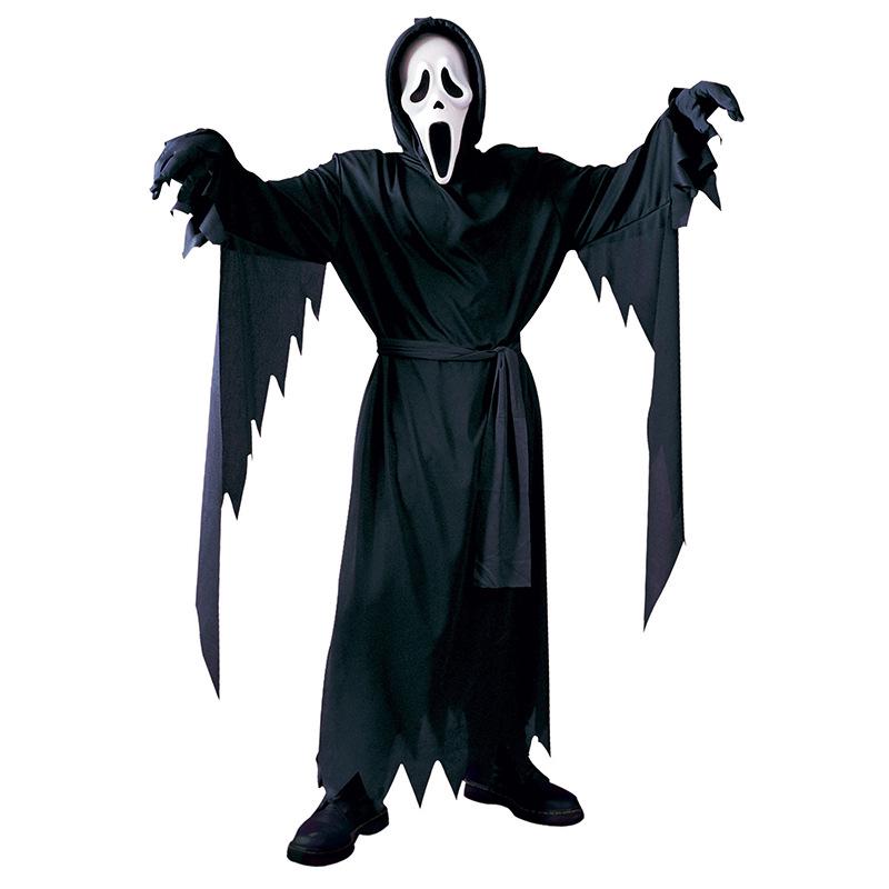 Scream Horror Cosplay Costume with Scary Knife for Kids & Adults