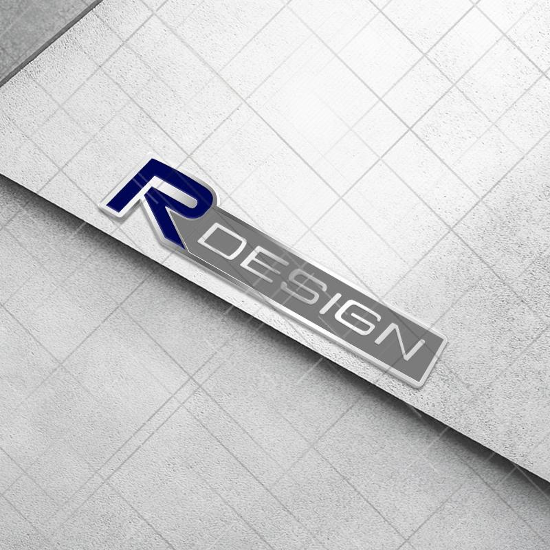 Metall 3D R Design Kühlergrill Logo Auto Styling Heckklappe Buchstaben Emblem Aufkleber für Volvo XC40 S80 S40 S60 XC60 XC90 XC70 V70 V60 S90