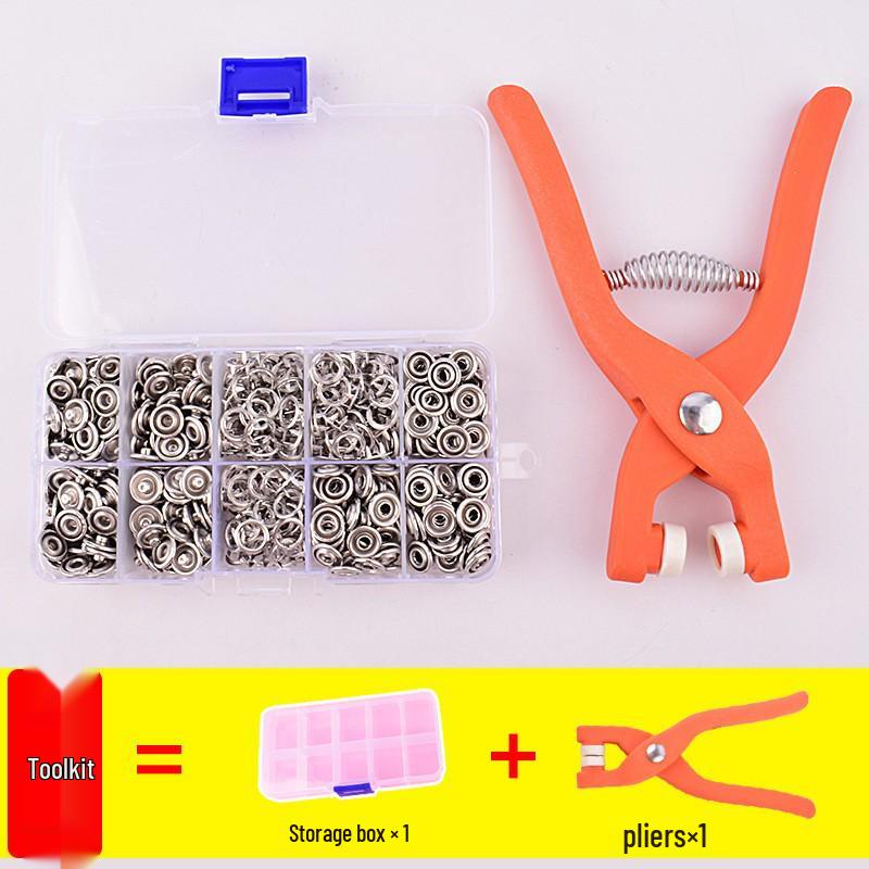 Five-Prong No-Sew Snap Button Tool: Concealed Hand Press Pliers & Multifunctional Button Set