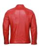 Motorrad Biker Bekleidung Herren Stilvolle Handgefertigte Echte Leder Rote Jacke Lammfell