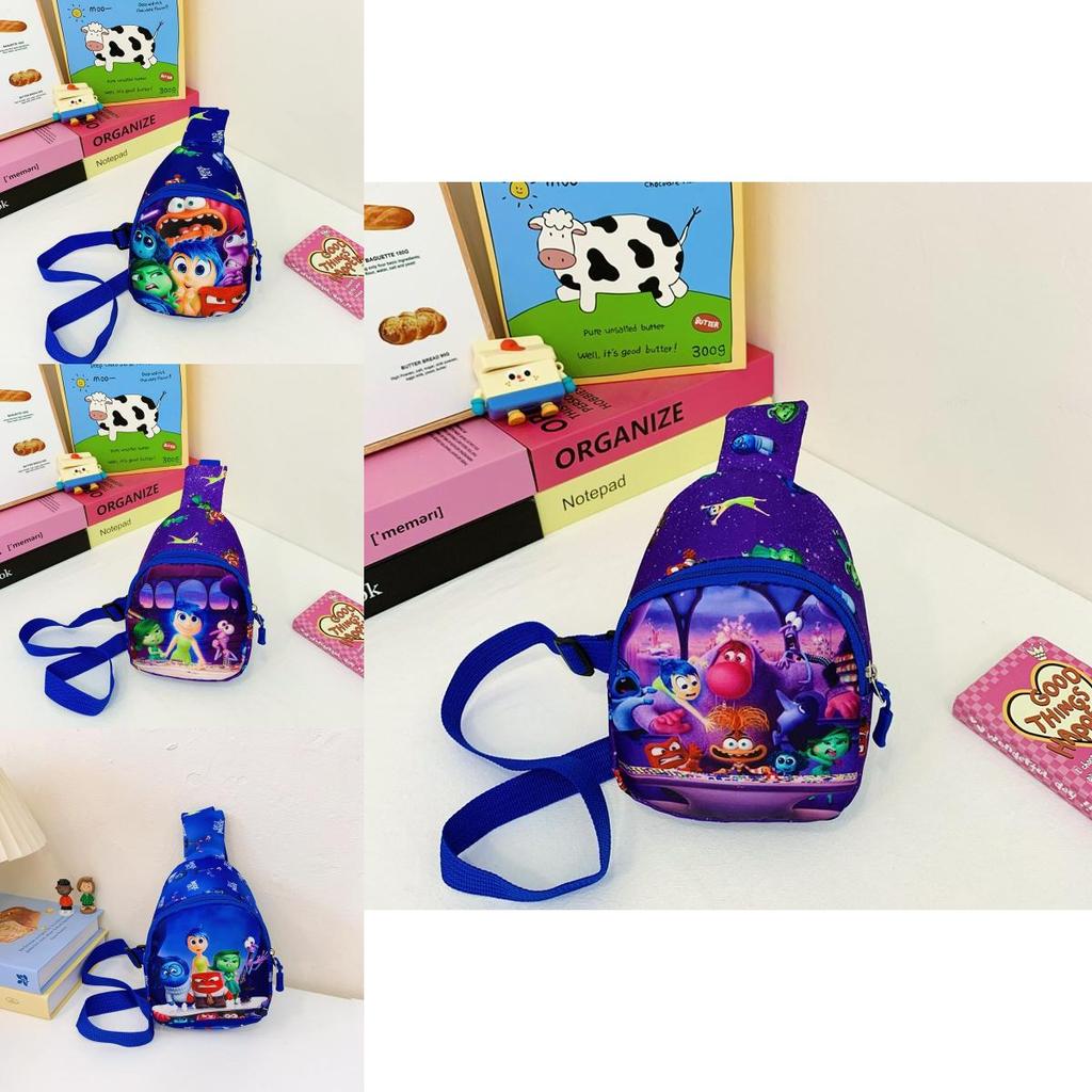Inside Out Print Childrens Cartoon Small Chest Bag With Polyester Material For Kindergarten Kids