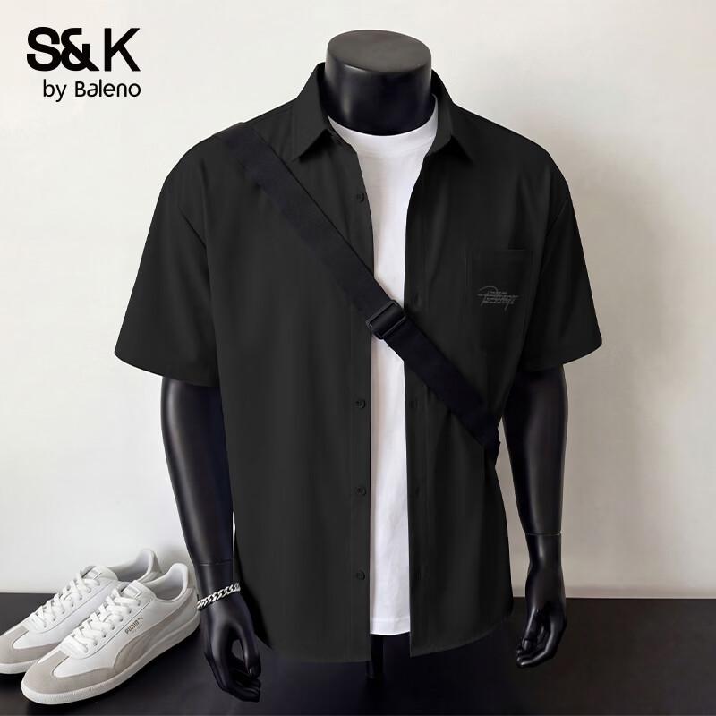 Baleno Men s S&K Ice Silk Short Sleeve Casual Shirt L