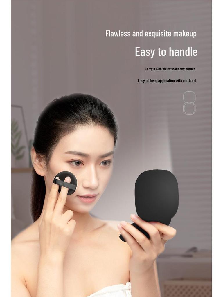 Portable LED Makeup Mirror with 5x Magnification - Compact, Handheld Beauty Light