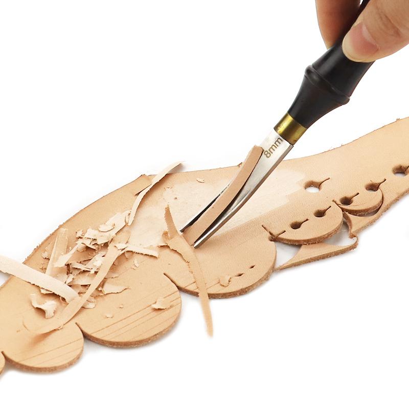 1pc multi size leather edge cutting tool, thinning knife, wooden edge cutting shovel for DIY handmade leather edge cutting tool