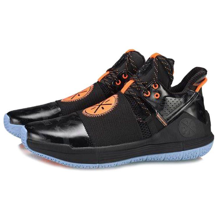 Li Ning Wade Shadow Sklisikre Lettvekt Mid-Top Basketballsko Herre Sneakers Svart ABPQ007-4