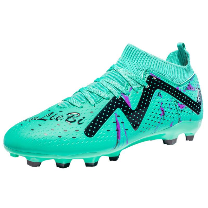 High-top Football Shoes Men's High-top Adult Geotechnical Thorns 142025 Long Nails Broken Nails Children's Shoes