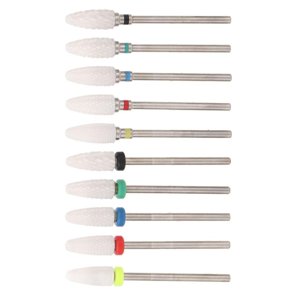 10pcs Multi-purpose For Grinding, Cleaning And Polishing Nail Drill Bits Organizer