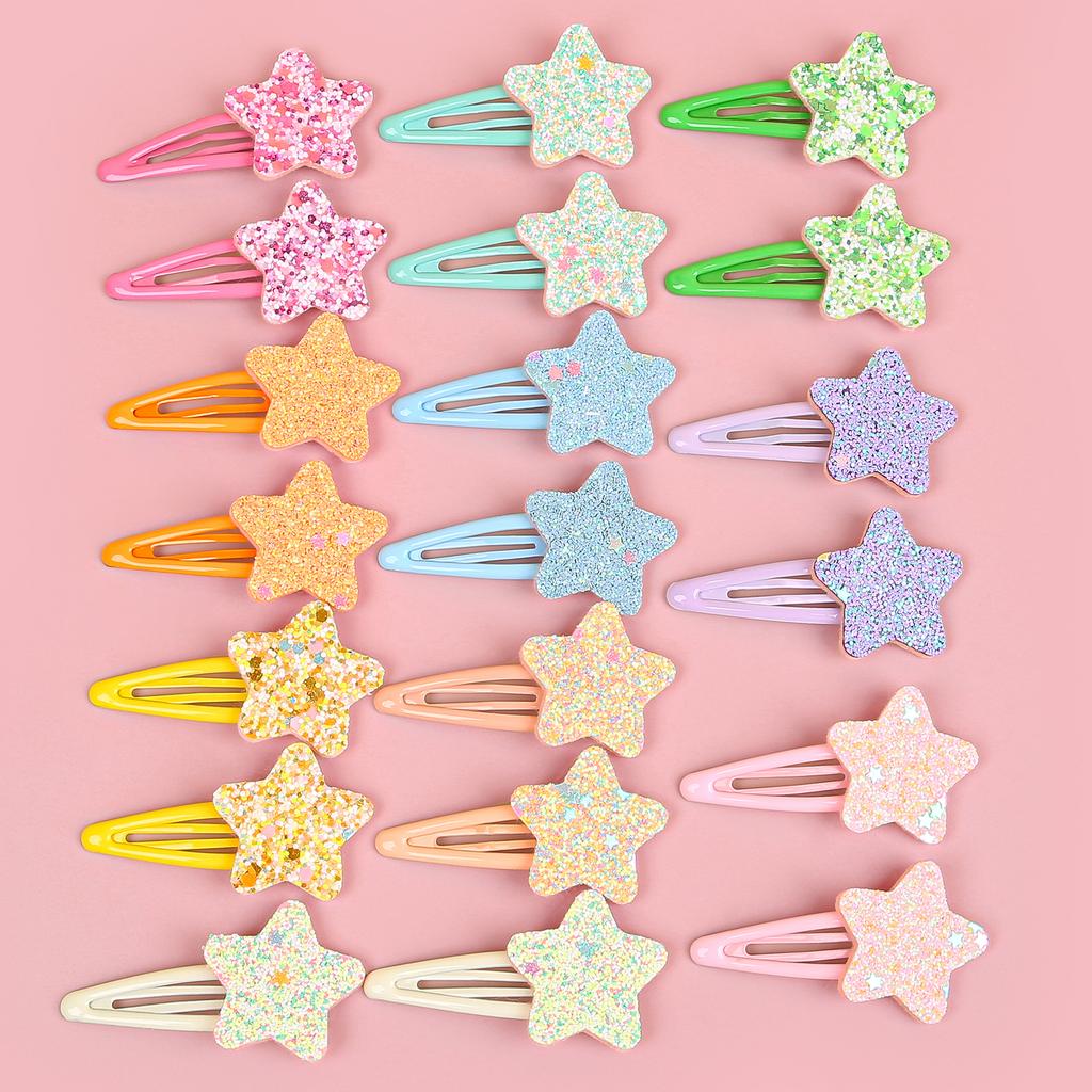 10/20pcs Cute Star Hair Clips Girls Candy Colors Hairpin Star Barrette Y2K Styles Hairclip Hair Accessories for Children Kids