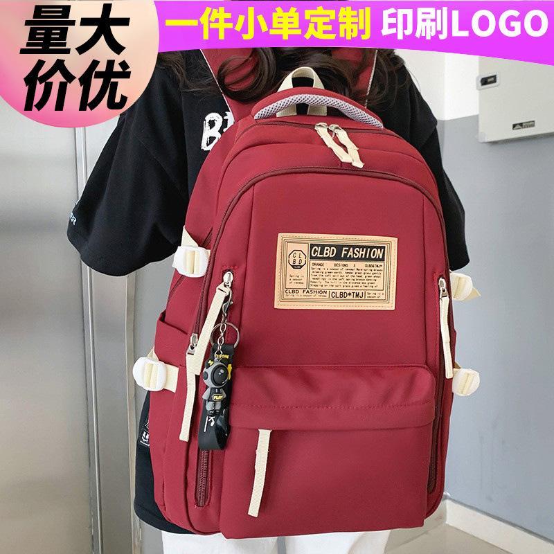 School bag Elementary school students Junior high school students High school students Boys burgundy large capacity backpack