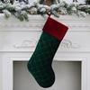 1 Stück Karomuster Rot Grün Weihnachtsstrumpf Flanell Feine Textur Strumpf Geschenktüte Heimdeko