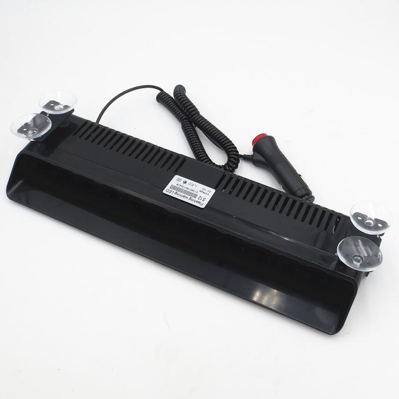 Polizeiwarnleuchte Auto LED Blinksignalleuchte Windschutzscheiben-Blitzlicht Auto LKW Notlicht 12LEDs 16 Blinkmodi 12V