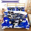 3pcs BlueLock Bedding Set Duvet Cover Closure Includes 1 Duvet Cover & 2 Pillowcases, Soft and Comfortable for All Seasons.