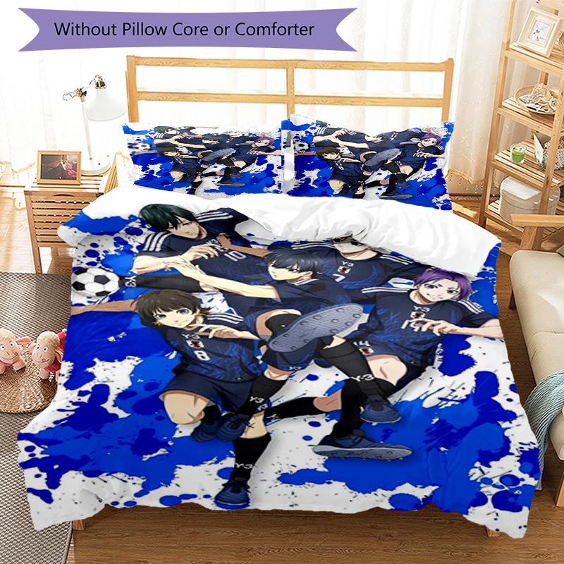 3pcs BlueLock Bedding Set Duvet Cover Closure Includes 1 Duvet Cover & 2 Pillowcases, Soft and Comfortable for All Seasons.