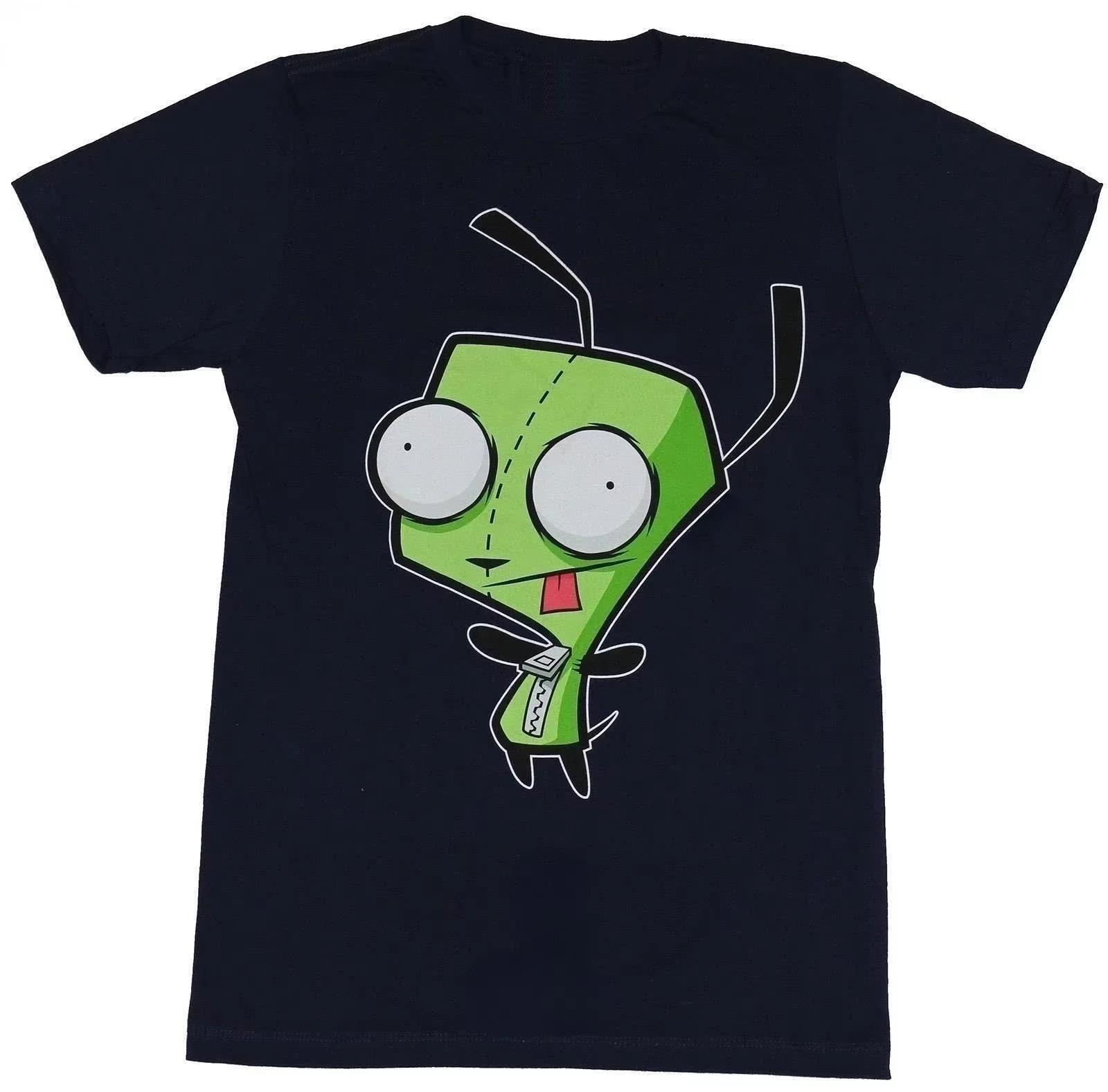 Кавайная футболка с графикой Invader Zim, счастливый Зим, готовый к обнимашкам, милая мультяшная футболка, мужская, женская, ретро футболка, футболка оверсайз S