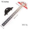 0-180 Degree Angle Gauge Woodworkers Edge Ruler Aluminum Alloy Protractor Angle Finder Ruler Precision Carpenter Measuring Tool