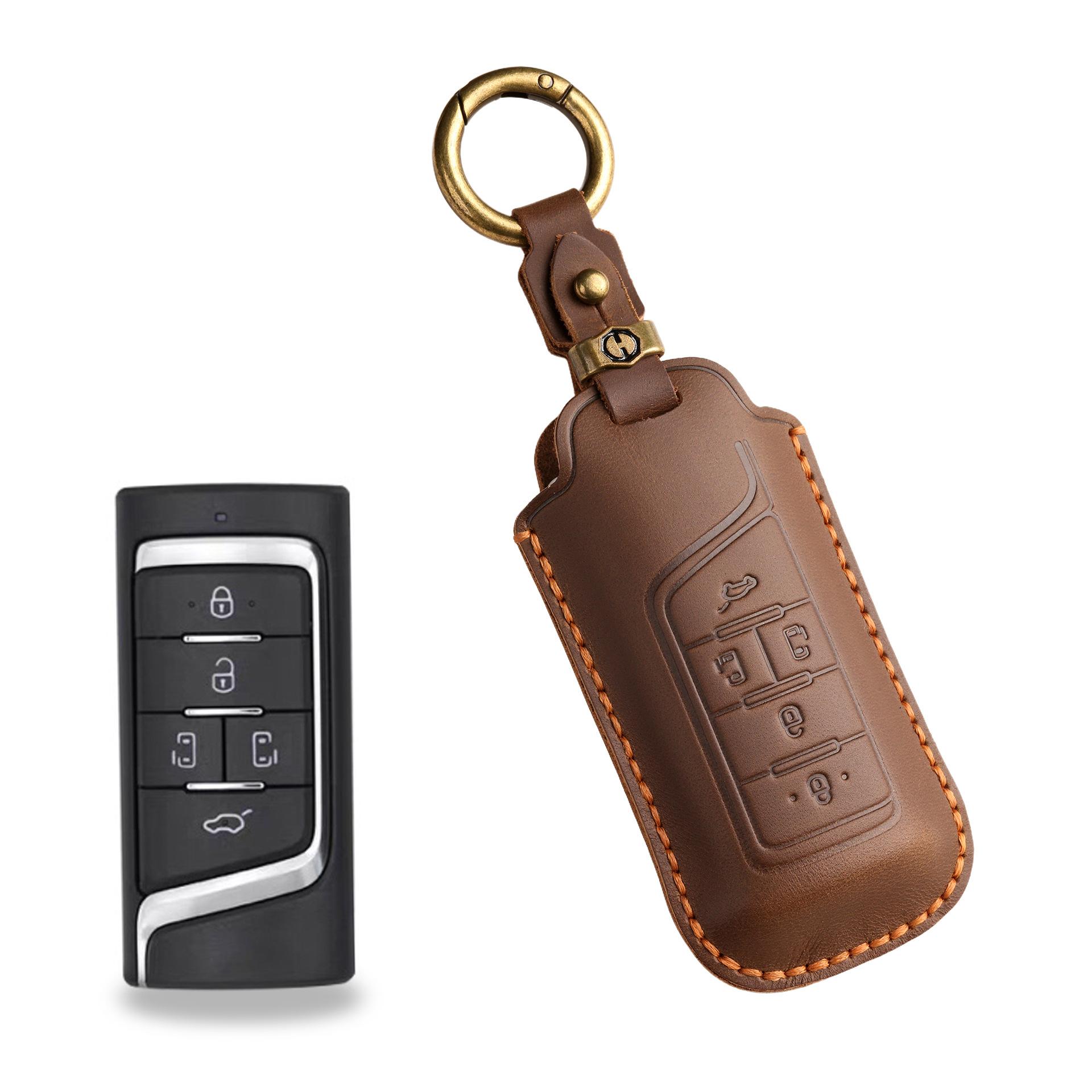 

Ретро чехол для ключа подходит для чехла для ключа GAC Trumpchi GS4 M6 GS5, кожаный, ручной работы, автомобильный брелок.