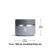 Hydro Flask Food Jar - Insulated Stainless Steel Snack Travel Container for Hot Food, Lunch, and Soup, 12 Oz. (Trillium)