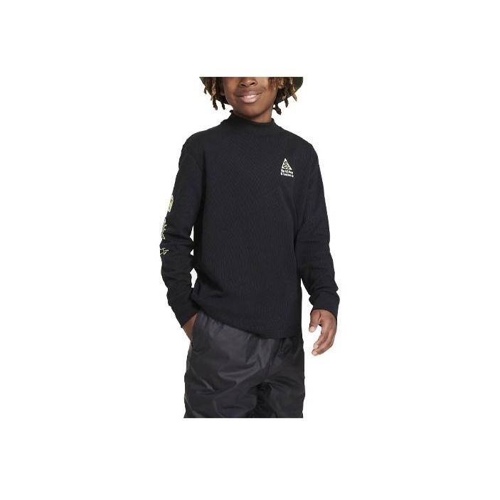 

Nike ACG Letter Graphic Print Long Sleeve T-Shirt Kids tops Black FD3153-010 XL