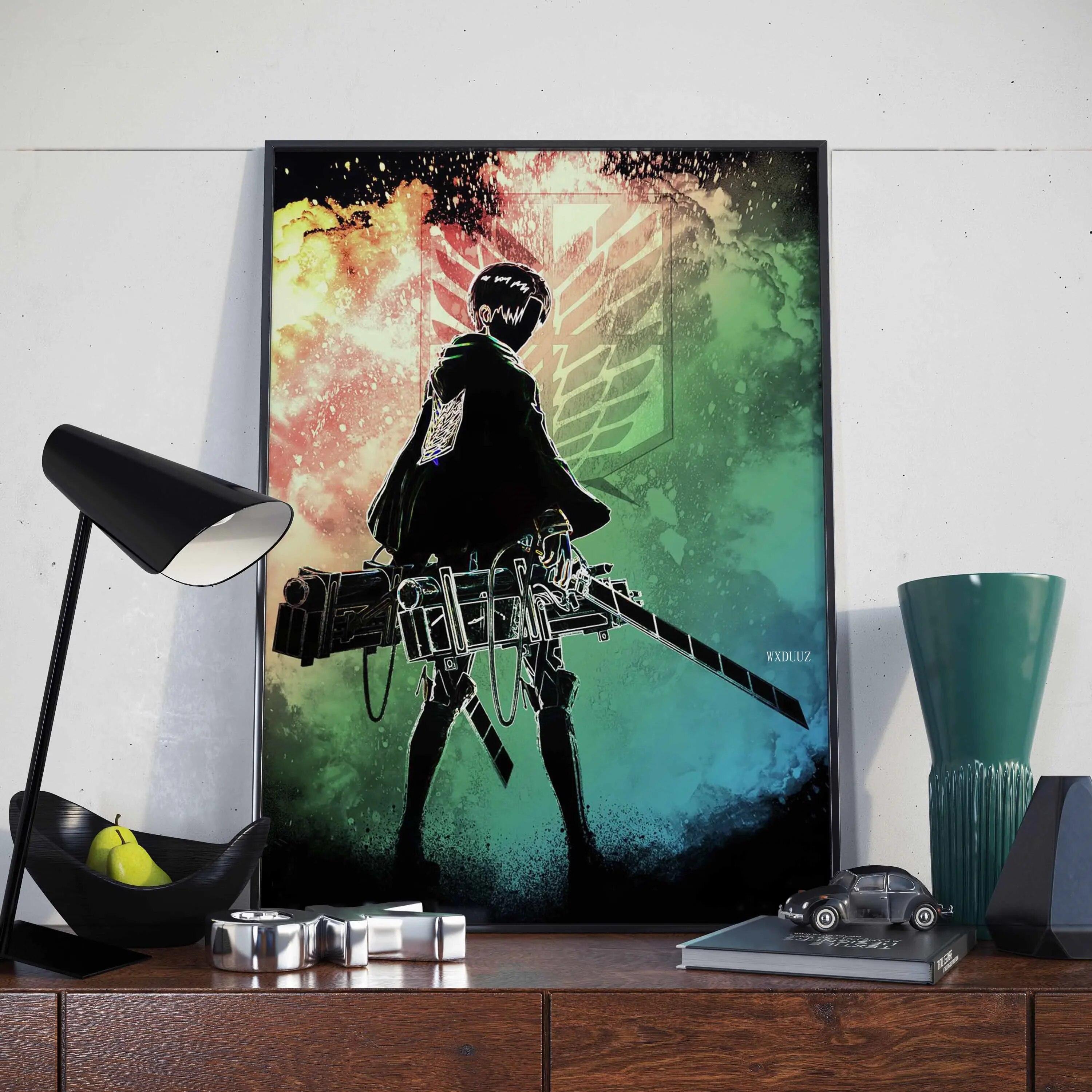 

Японский аниме-плакат «Атака Титанов» Эрен Ягер Simle, настенная живопись, украшение на холсте, Kawaii, декор для комнаты, постер 21cm×30cm NoFrame