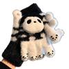 Niedliche Rote Panda Plüsch Strickfäustlinge für Frauen im Winter mit Touchscreen für Studenten, die Elektrofahrzeuge fahren, zum Warmhalten und verdickt