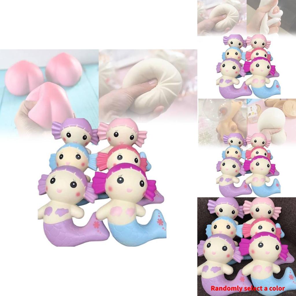 Mermaid Squishy Pu Toy Slow Rebound Stress Relief Gift For Kids Party Favors Collectible