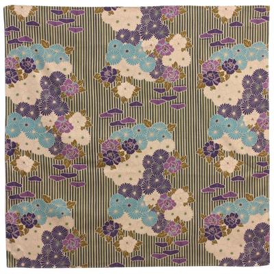 Noren Großes Furoshiki x 30cm Blume Maschinell gefertigt Innen Japanischer Kimono Druck (100cm Breit) (Retro Lila) - Japan, 100% Baumwolle, Waschbar,