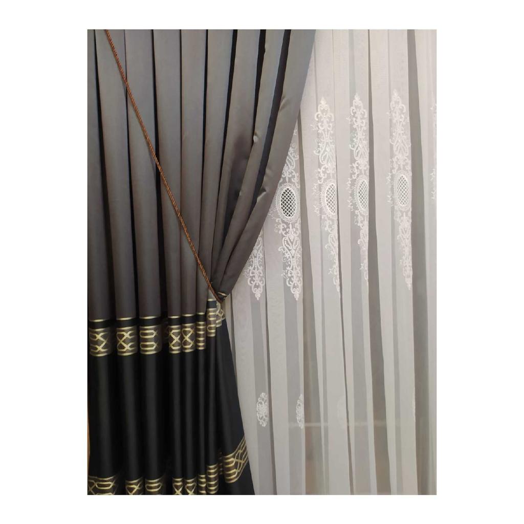 Zweireihiger Vorhang aus Tüll, Sammelvorrichtung für Geld, Seil, Kordel, Braol