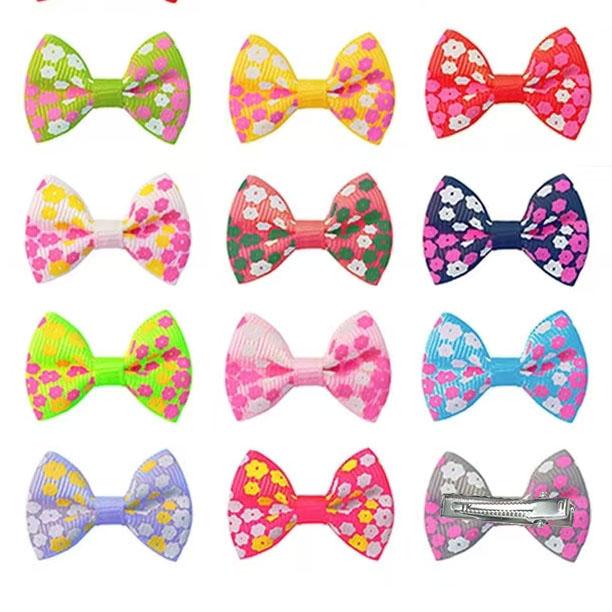 10/20Pcs Dot Pet Grooming Hair Clips Dog Cat Bows Hairpin Pet Girls Barrette for Small Dogs Supplies Pet Hair Grooming Acce