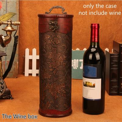 New Retro Wine Gift Wood Case Holder Carrier Single Bottle Storage Wine Box ( Not Include Wine)