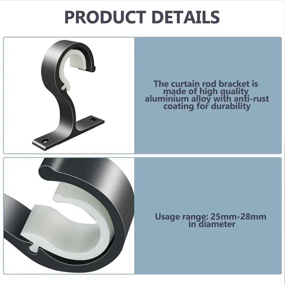 1Pc Home Ceiling Rod Installation Hook Wall-Mounted Drapery Hanging Rack  For Kitchen Living Room