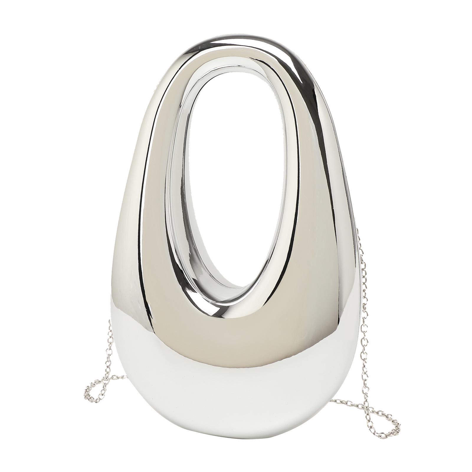

2025 new metal fashion acrylic dinner bag large capacity handbag trendy evening bag