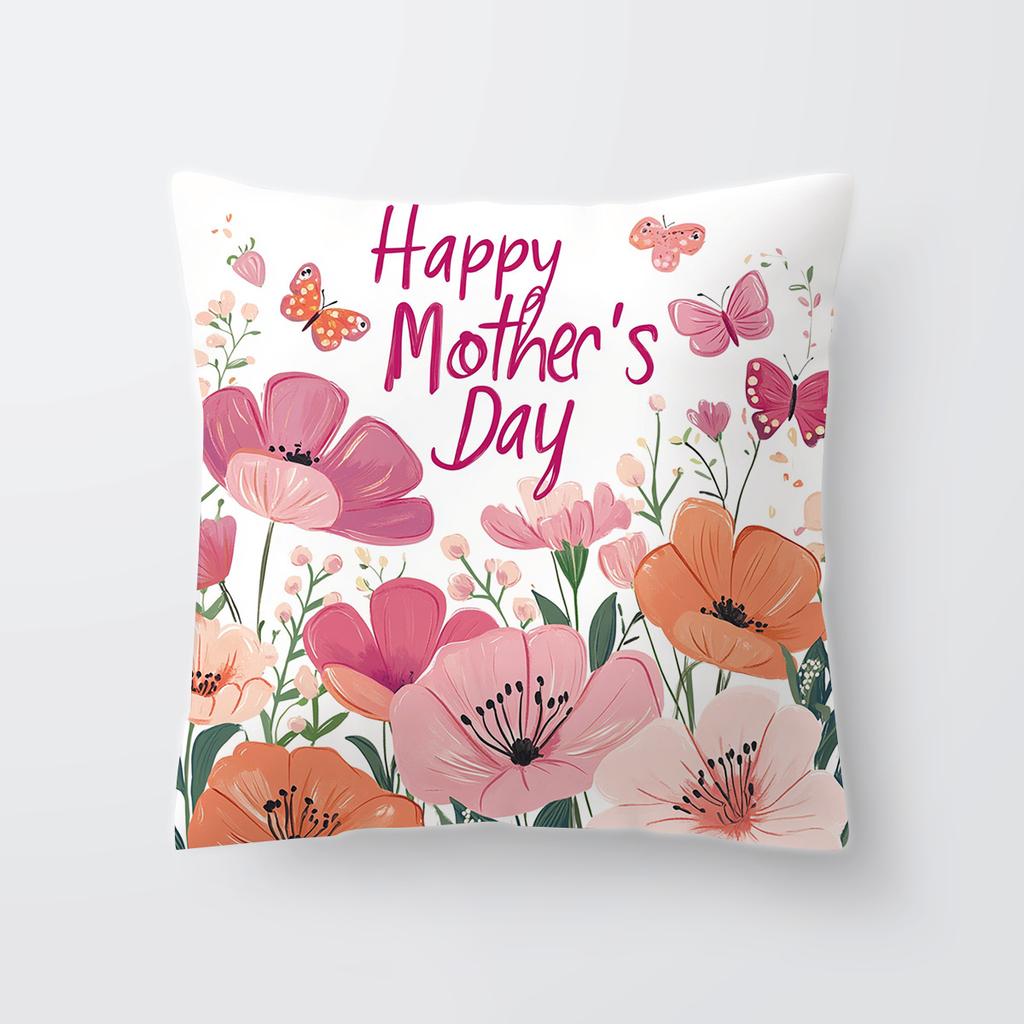 New Spring and Summer Plant Flower Printed Pillow Covers Linen Printed Home Living Room Sofa Supplies Backrest