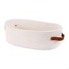 Cotton Rope Woven Basket Bathroom Organizer Bin Modern Sturdy Storage with Handles for