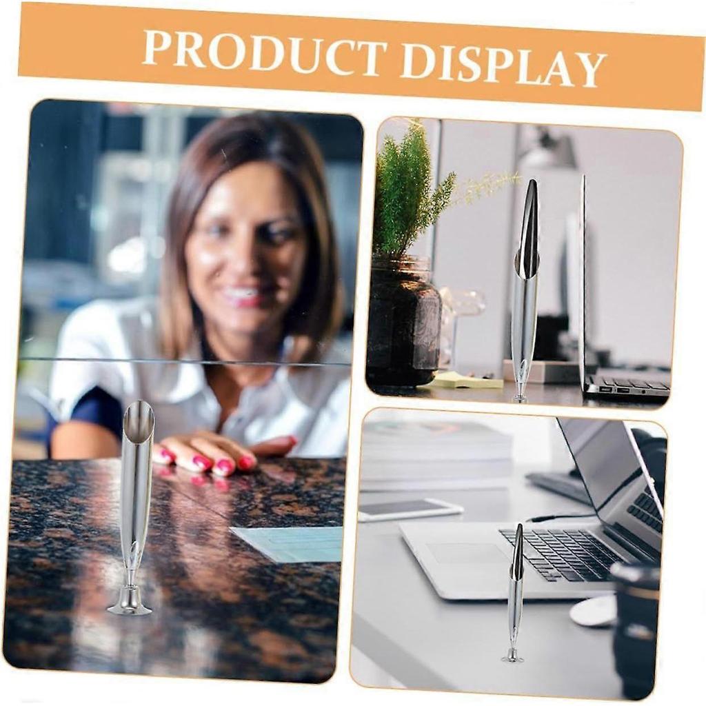 Pieces Unique Stainless Steel Pen Holder Simple Pen Stand for Desk Pen Organizer and Office Accessories