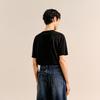 CROQUIS Men's 2024 Autumn Fitted Round Neck Short Sleeve Wool Sweater