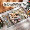Family Friends Theme Crystal Velvet Rug Personalized Custom Name Text Soft Floor Mat Home Decor