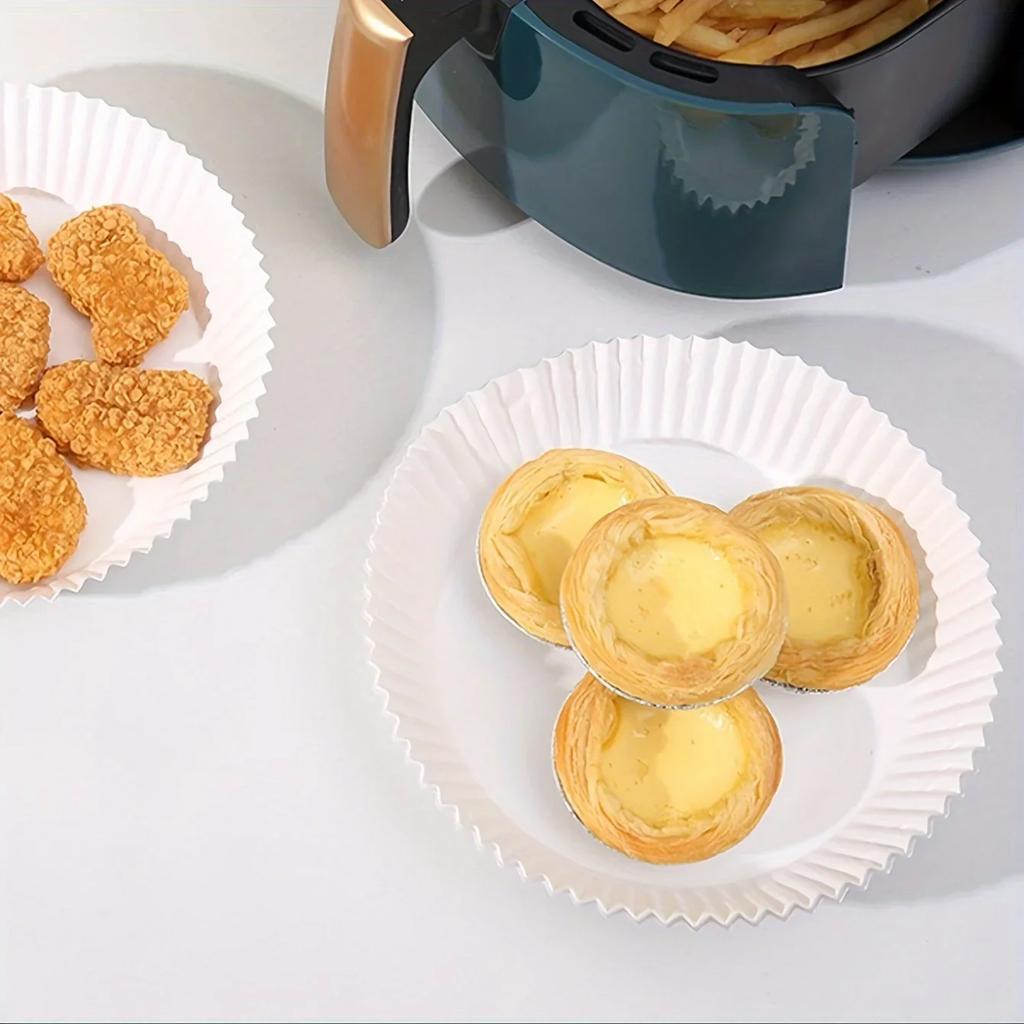 50pcs-Air Fryer Liners, Non-Stick Paper Sheets for Roasting & Microwave - Easy Cleanup, Individual Sheets for Healthier Cooking