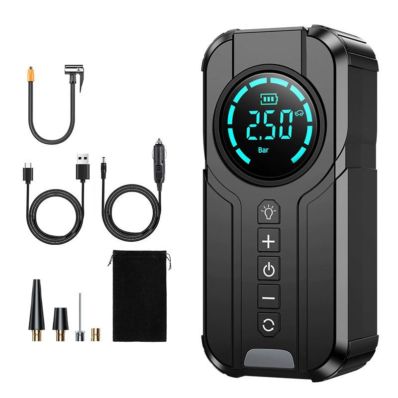 Intelligent 4-in-1 Car Emergency Starter Air Pump Mobile Power Lighting Portable Outdoor Emergency Portable Air Compressor Car Tire Inflator