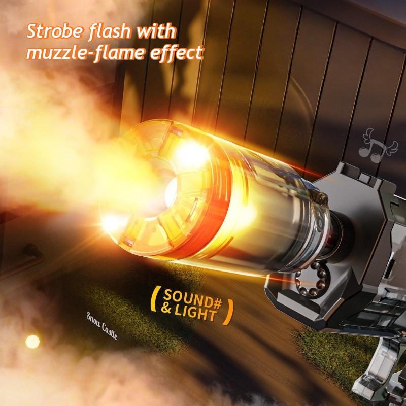 Kids Electric Smoke Spray Toy Pistol with Multi Tone Sounds Strobe Flashing Lights Telescoping Recoil Vibration Cool Boys Gifts