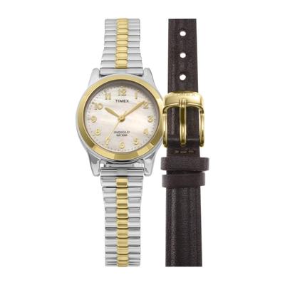 TIMEX Montre MAIN STREET BOX SETS Cadran nacré Cadran Acier inoxydable Verre minéral Quartz 38MM Marque de montre américaine TWG063400 Unisexe Or [Article]