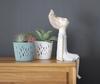 Sandy Round plastic flowerpot with insert, white, 11 cm