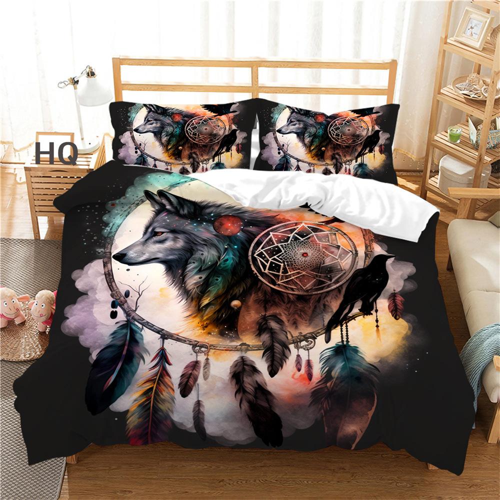 Dream Catcher Wolf Series Bedding Two Or Three-Piece Digital Set