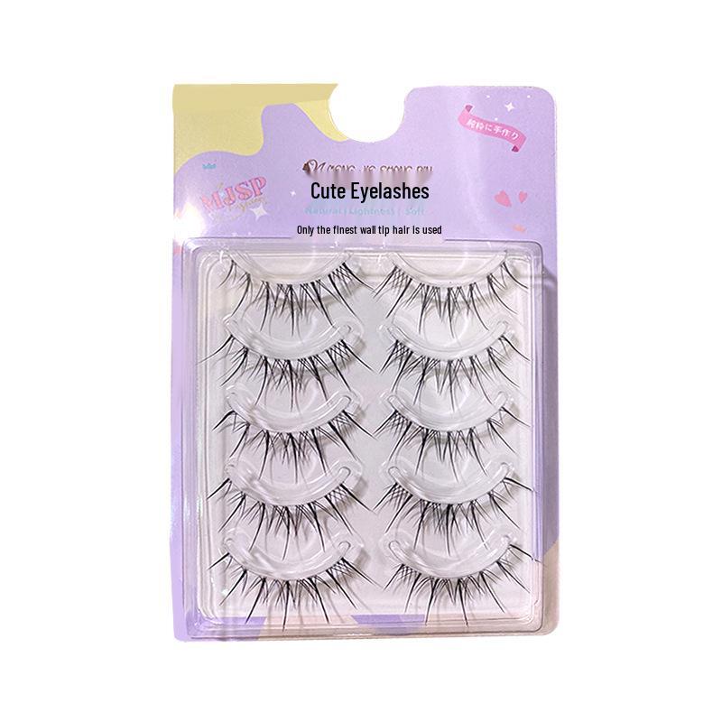 

Mengji Shangpin M08 Airy Sunflower Fairy False Eyelashes - Natural, Transparent, Thin Stem.