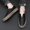 Fashion New Genuine Leather Mens Shoes Fashion Slip On Rubber Outdoor Sneakers Mocassins Handmade Male Loafers Soft Casual Leather Shoes