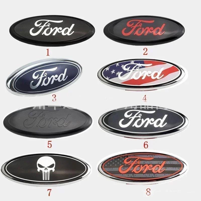 AACK1 11.5X4.5cm Car Rear Trunk Logo Emblem Sticker for Ford Kuga Edge Escape F150 Ecosport Fiesta Ranger Mustang Mondeo Fusion Focus